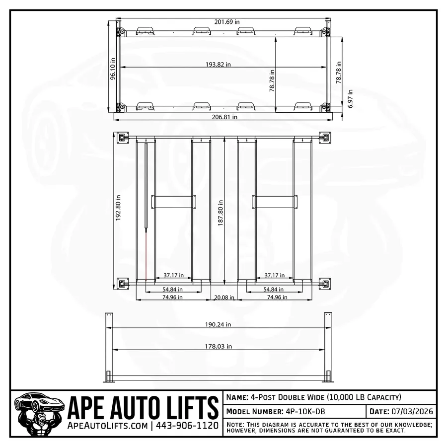 4-Post Doublewide diagram view
