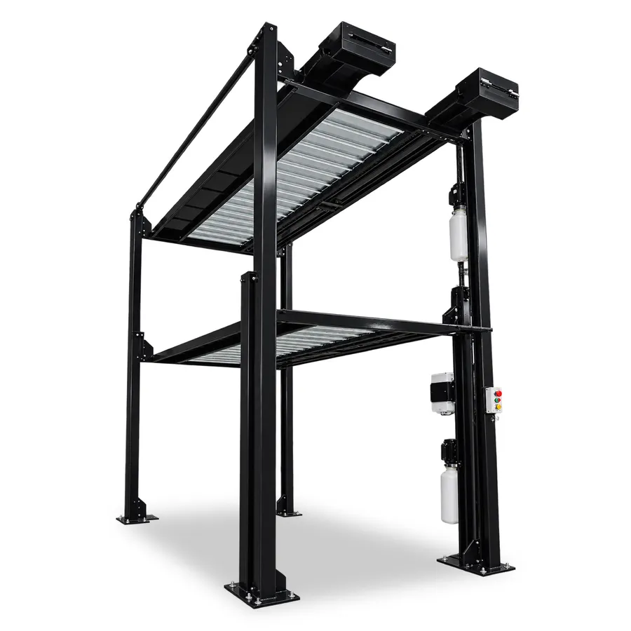4-Post Triple Stacker angled no car view