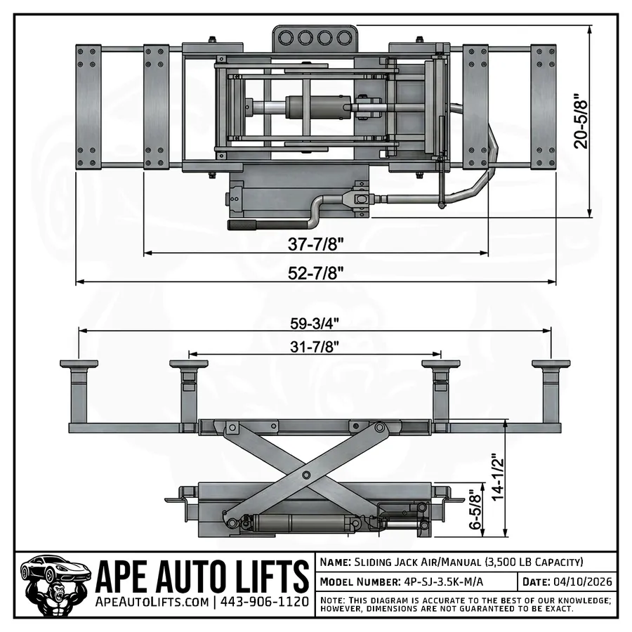 Sliding Jack 3D Model view