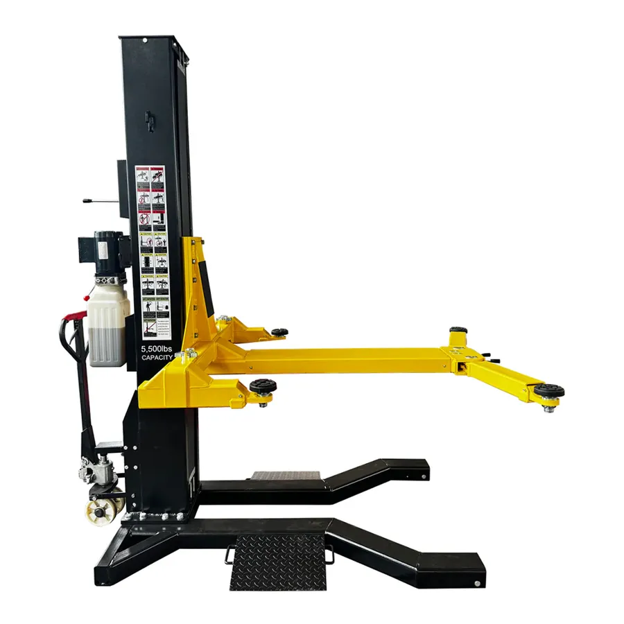 Single Post Lift Side view